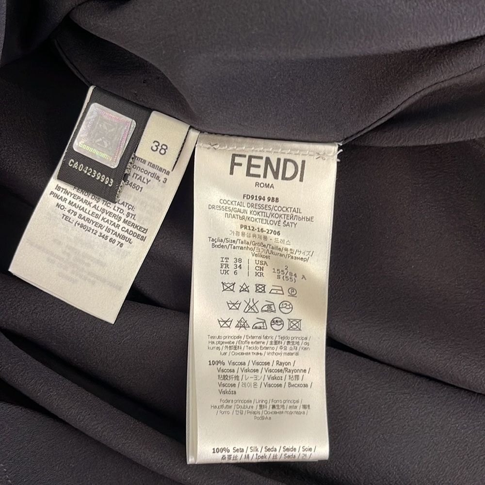 Authentic FENDI Black embellished dress size 38 xs-s NEW - Picture 12 of 12